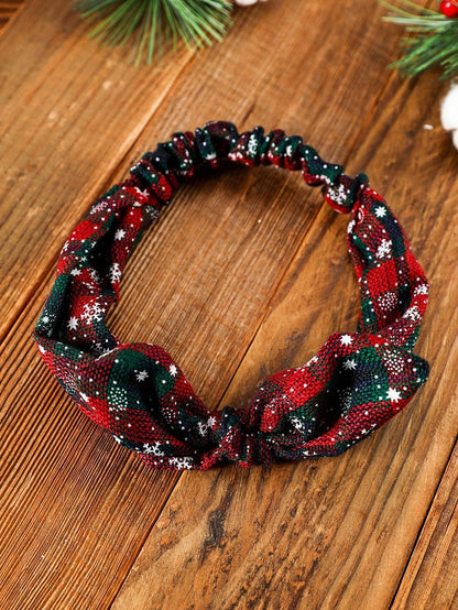 Festive Red Christmas Snowflake Bow Hair Accessory