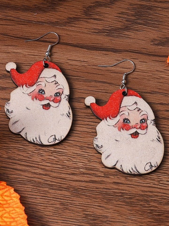 Festive Santa Claus Red Christmas Earrings