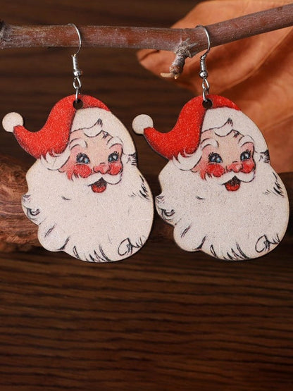 Festive Santa Claus Red Christmas Earrings