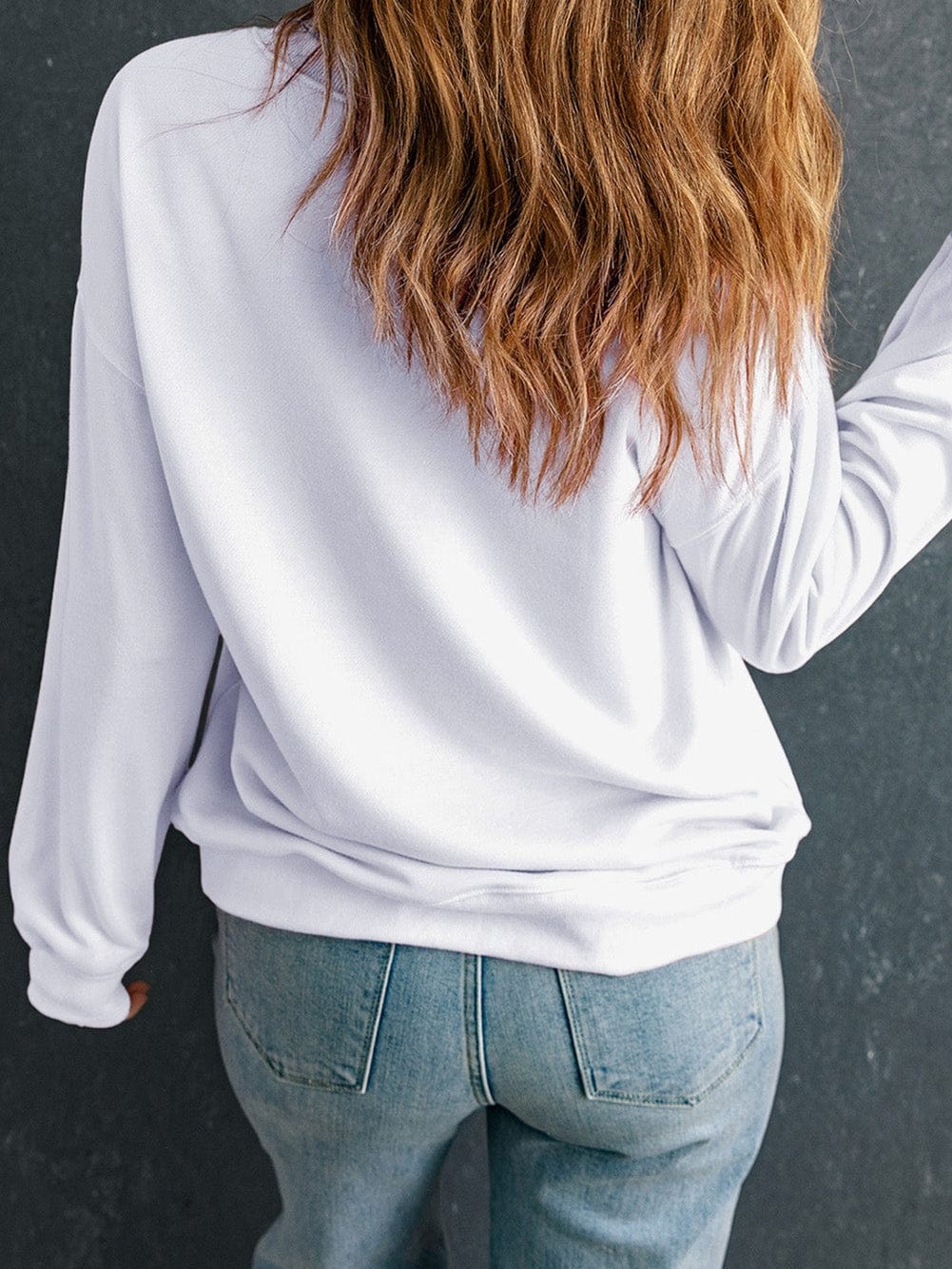 Festive White Sequin "Holly Jolly" Graphic Christmas Sweater