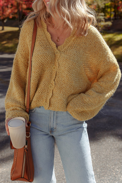 lantern sleeve cardigan