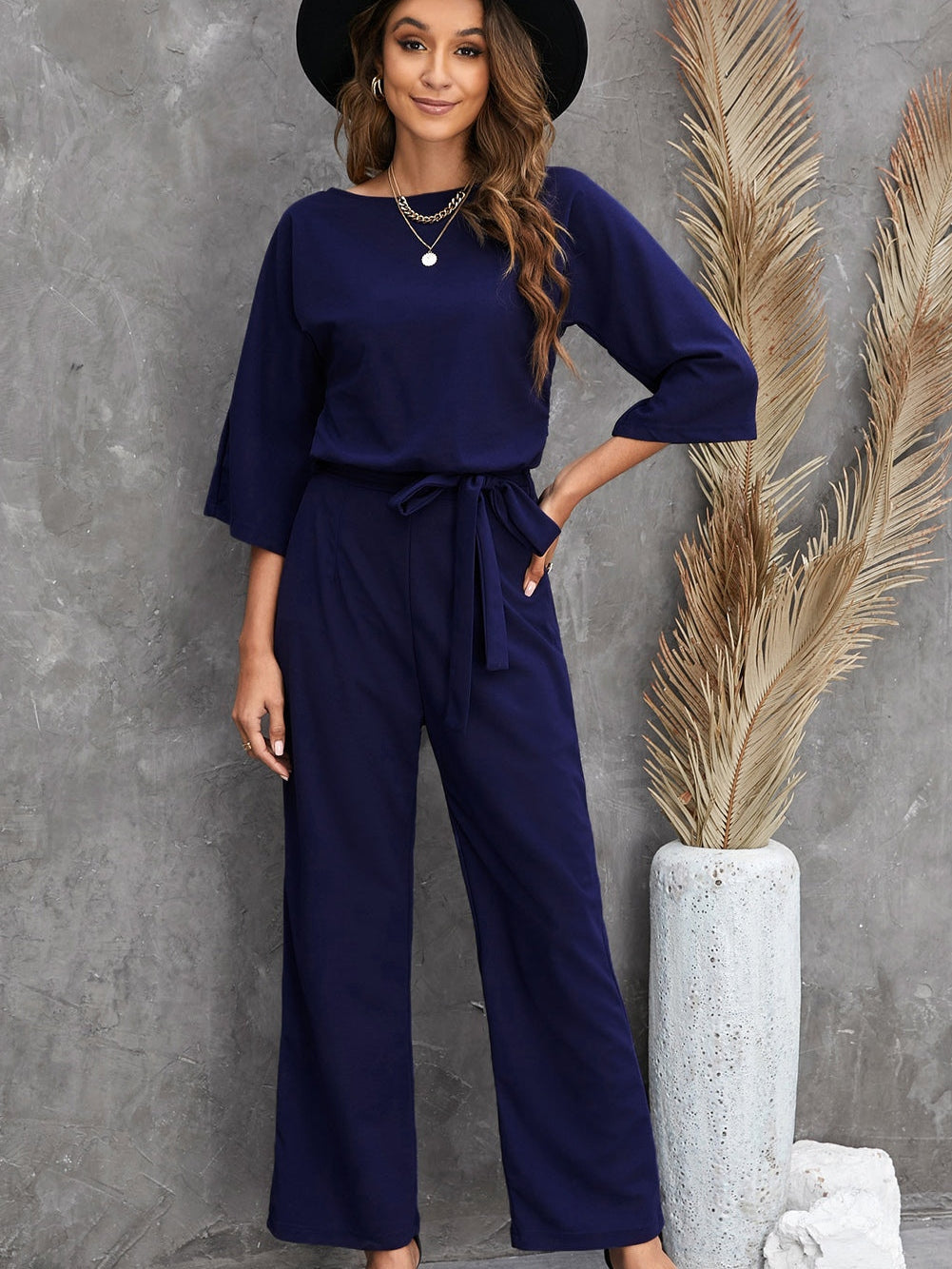 Elegant One-Shoulder Jumpsuit for Parties and Weddings