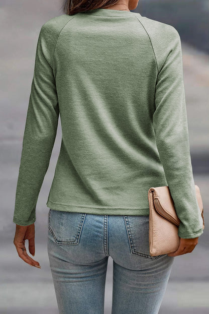 solid color long sleeve top
