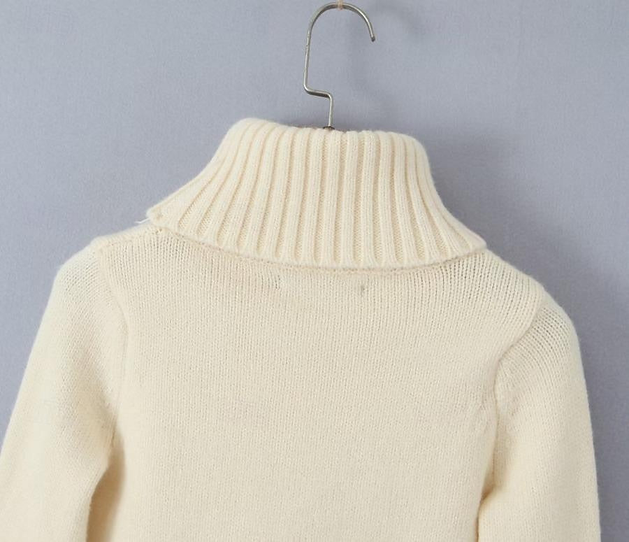 Set with Cropped Turtleneck Sweater Knitted Mini Skirt 2 PCS Sexy Cute Y2K Casual Daily Outfits