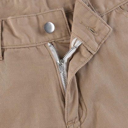 Women's Cargo Pants Normal Cotton Blend Plain Maillard Black Green Fashion Mid Waist Full Length Office Autumn / Fall