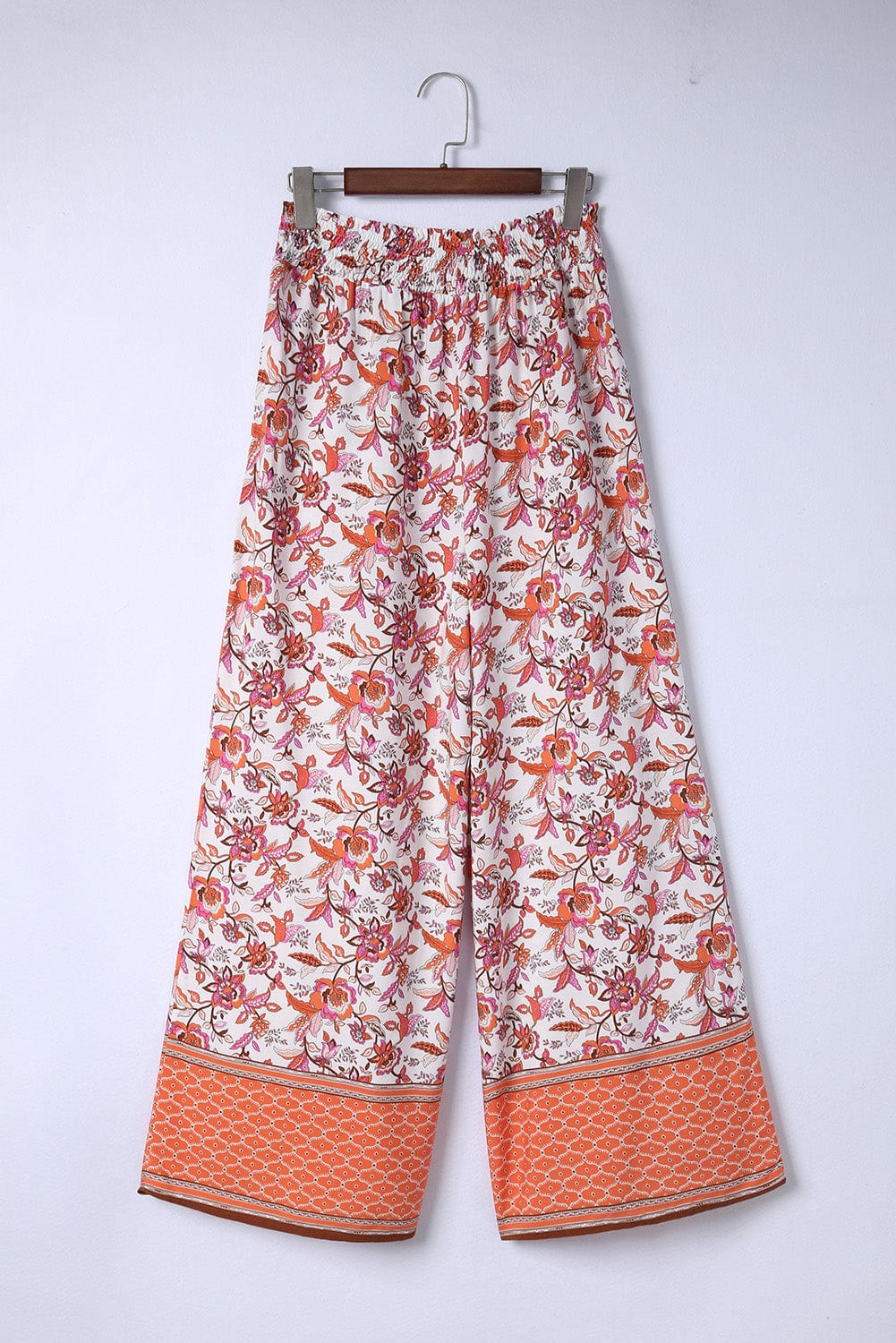 Fiery Floral Paradise High Waist Palazzo Pants