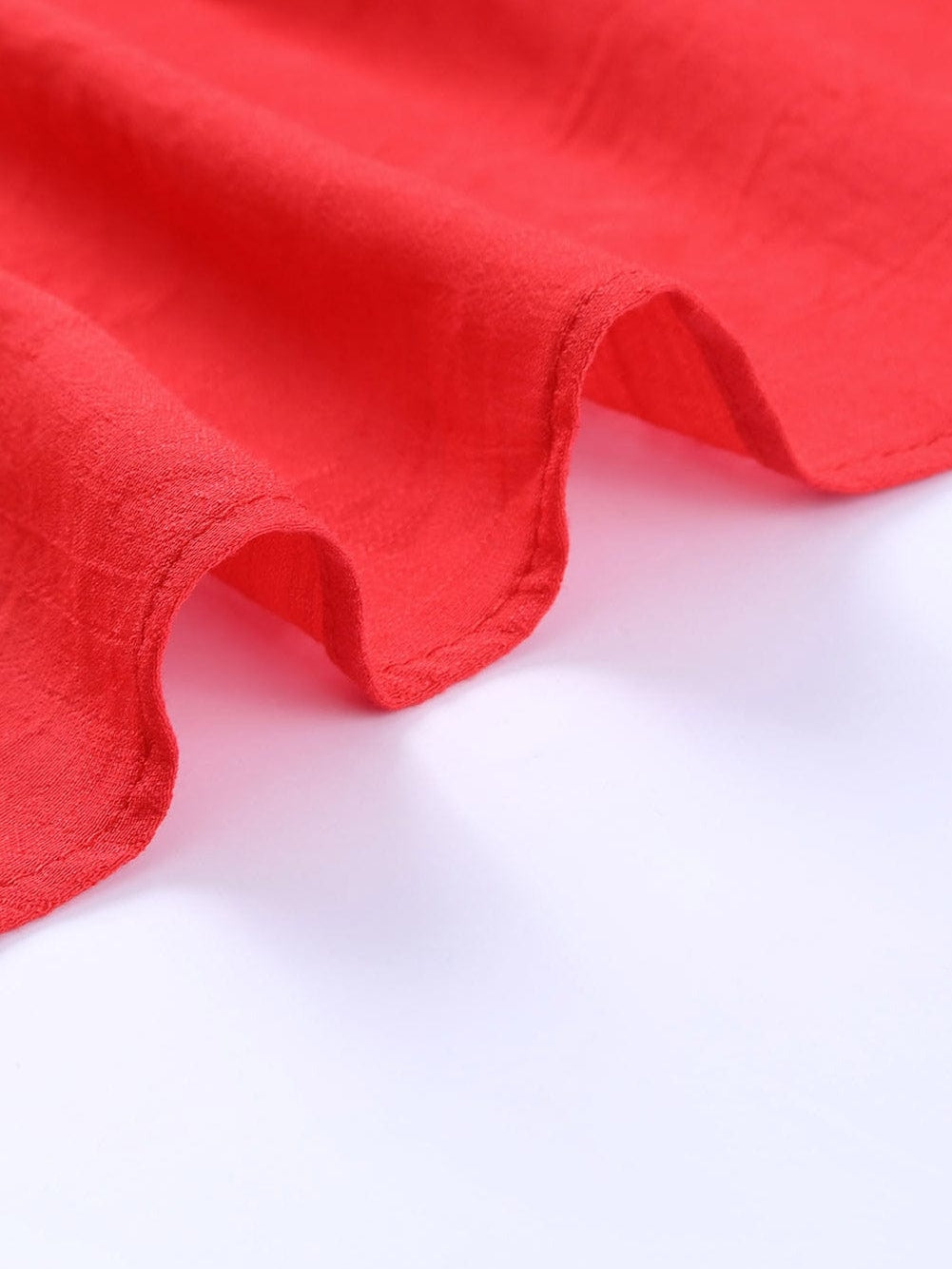 Fiery Red Boho Chic Tiered Maxi Dress with O-ring Detail