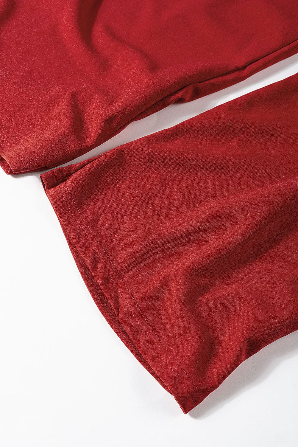 Fiery Red Chic Belted Wide Leg Jumpsuit