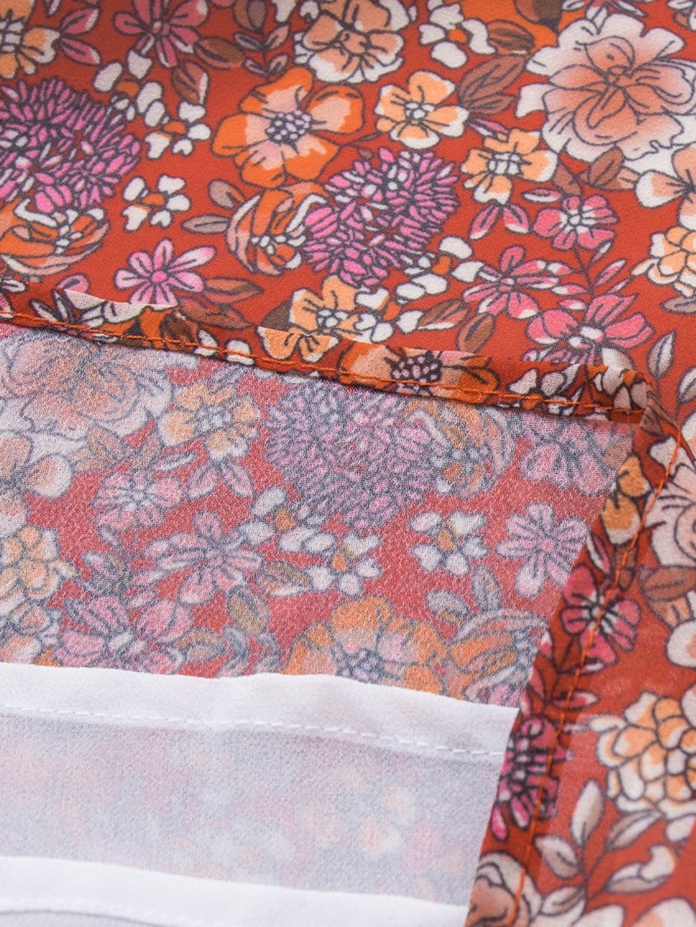 Fiery Red Floral Print Relaxed Spaghetti Strap Tank Top