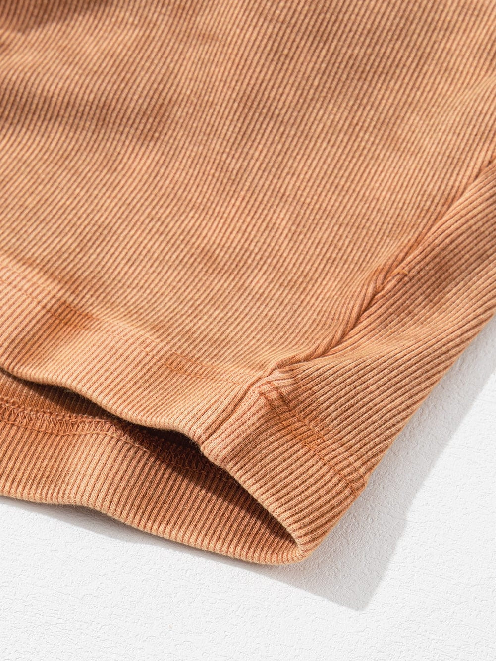 Flame Gold Ribbed Mineral Wash Sleeveless Racerback Top