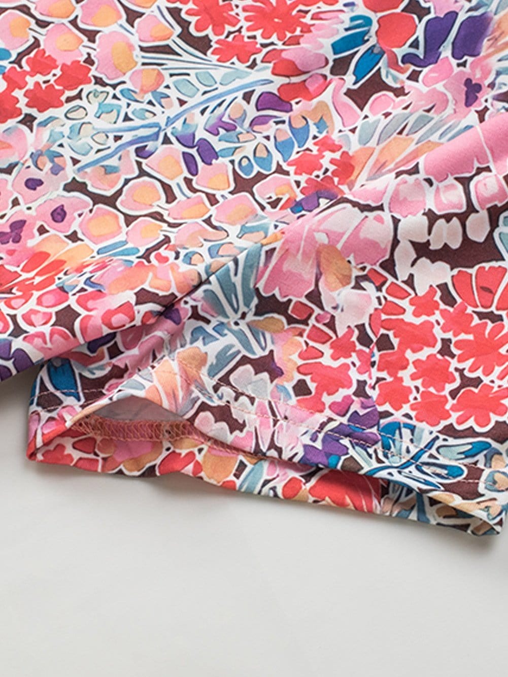 Flaming Scarlet Floral Print Slim Fit Tee