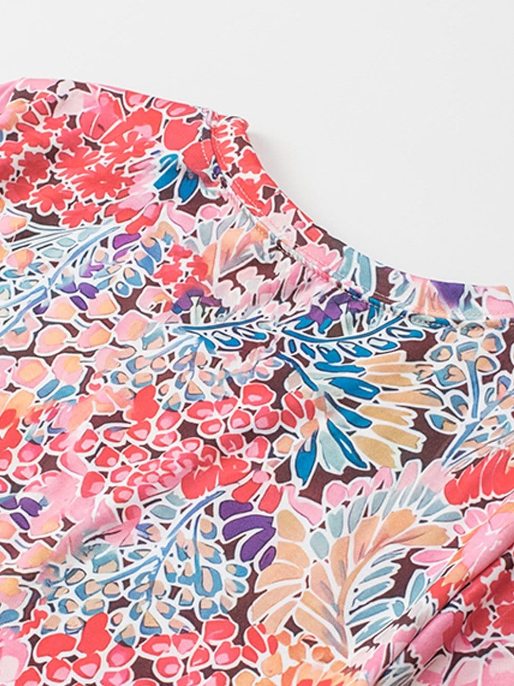 Flaming Scarlet Floral Print Slim Fit Tee