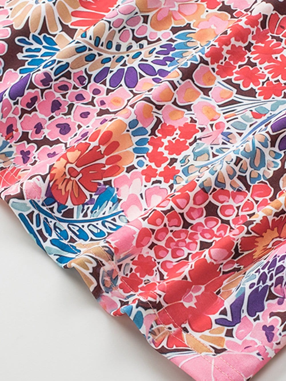 Flaming Scarlet Floral Print Slim Fit Tee