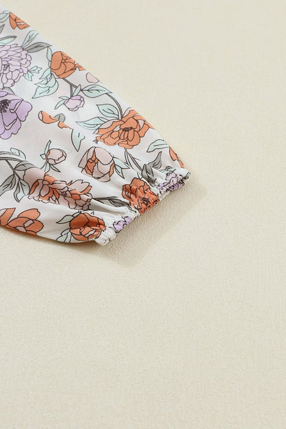 Floral Bliss Smocked A-Line Midi Dress