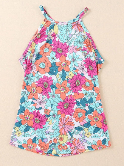 Floral Bloom Multicolor Sleeveless Top