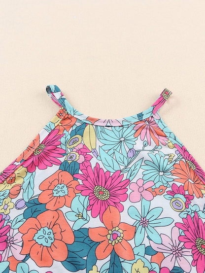 Floral Bloom Multicolor Sleeveless Top