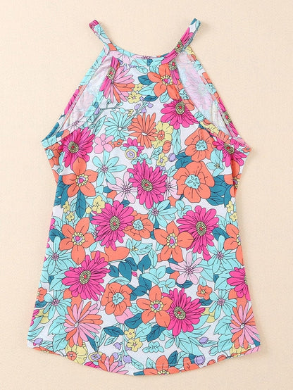 Floral Bloom Multicolor Sleeveless Top
