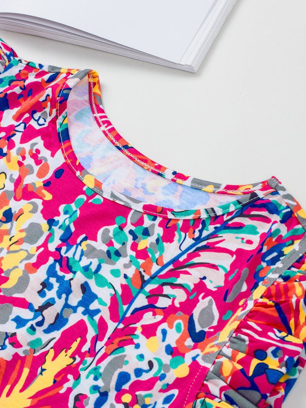 Floral Bloom Ruffle Sleeve Tank Top for Boho Chic Summer Style