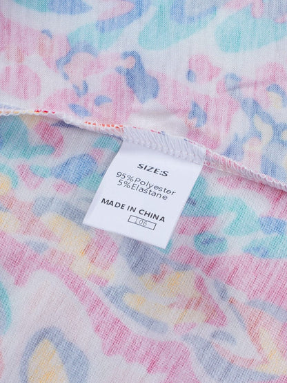 Floral Bloom Ruffle Sleeve Tank Top for Boho Chic Summer Style