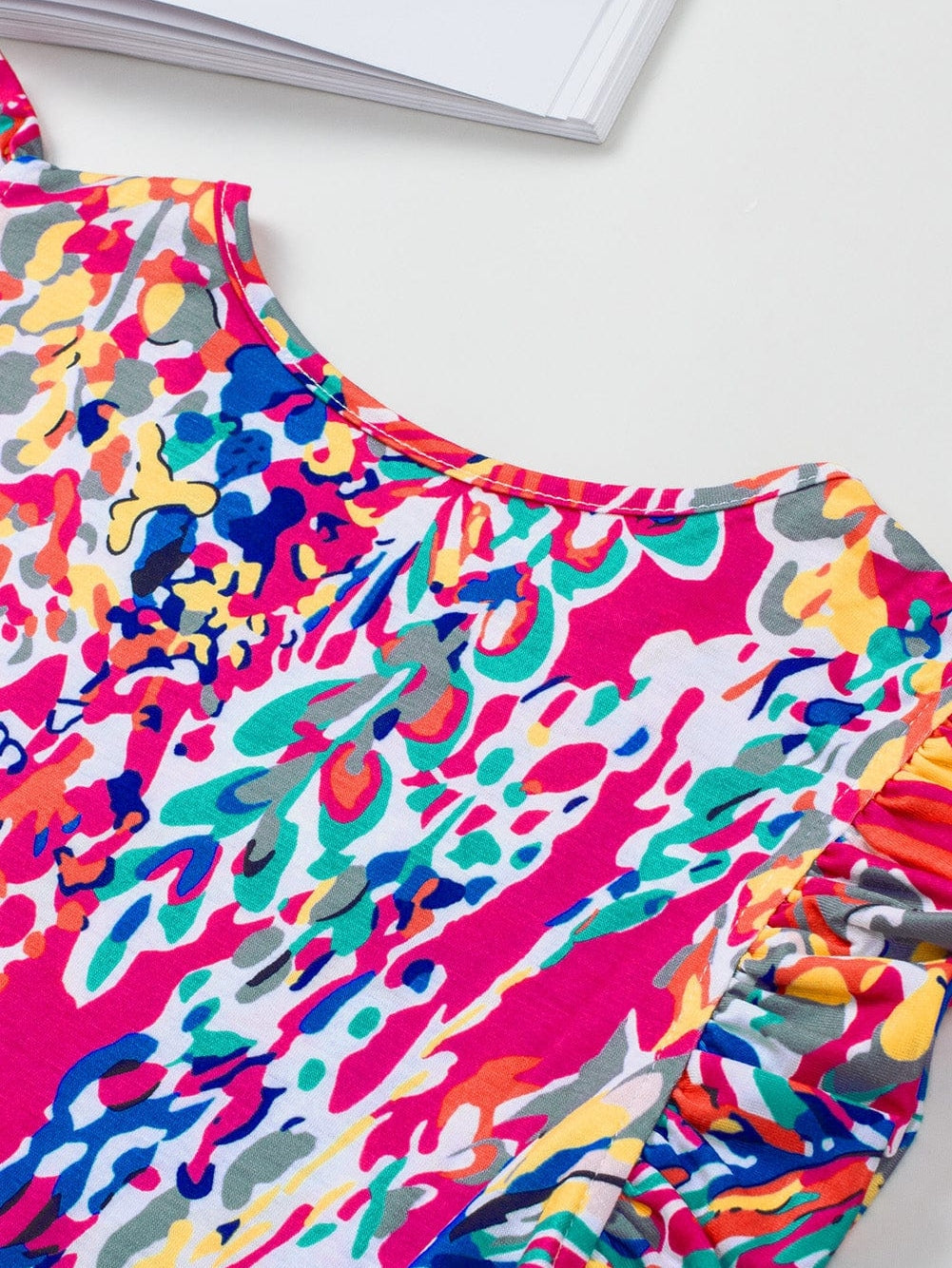 Floral Bloom Ruffle Sleeve Tank Top for Boho Chic Summer Style