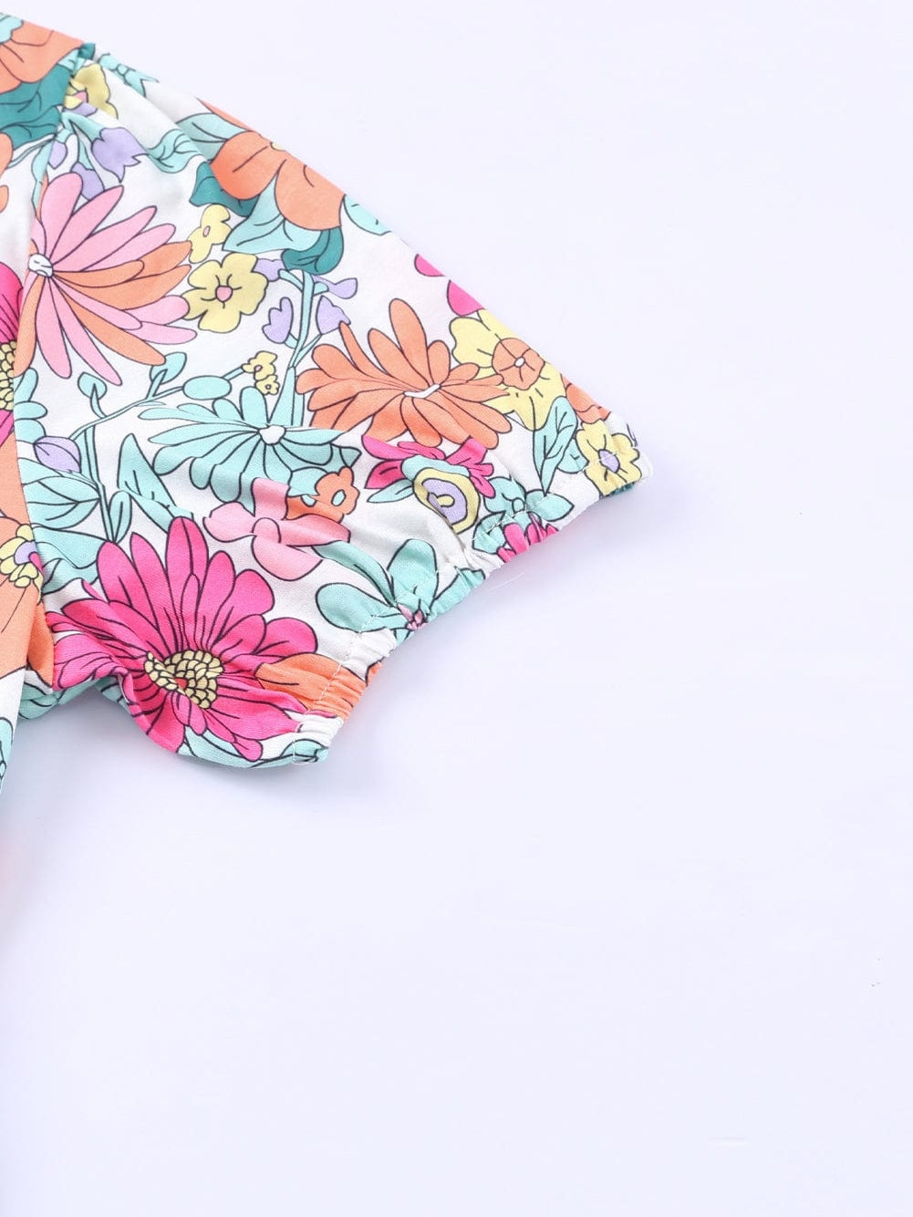 Floral Blooms Multicolor Backless Short Dress