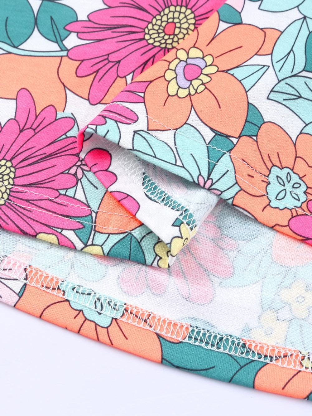 Floral Blooms Multicolor Backless Short Dress