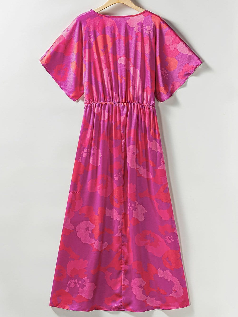 Floral Charm V Neck Dolman Sleeve Maxi Dress