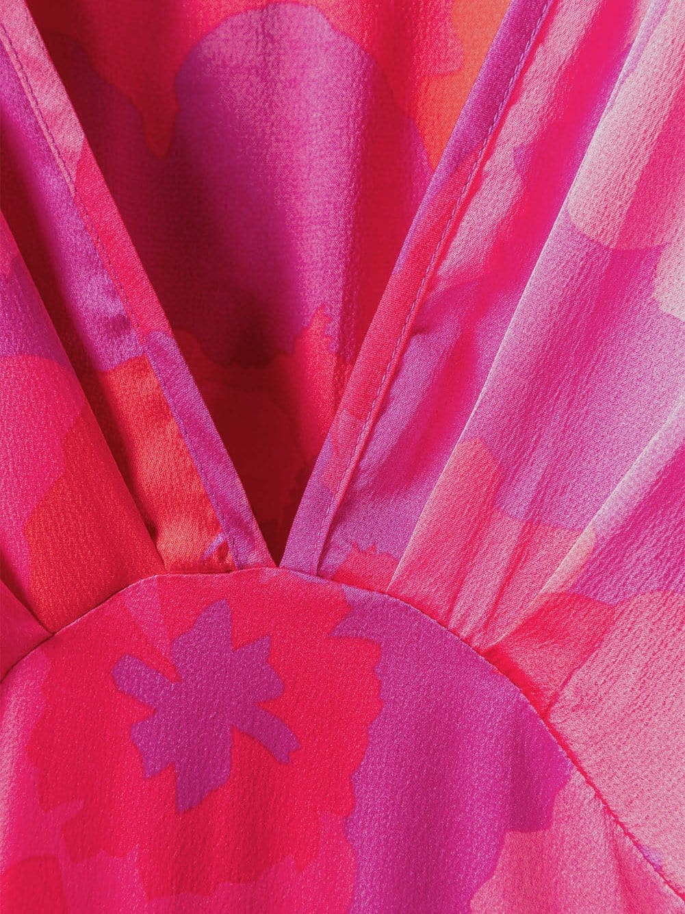 Floral Charm V Neck Dolman Sleeve Maxi Dress