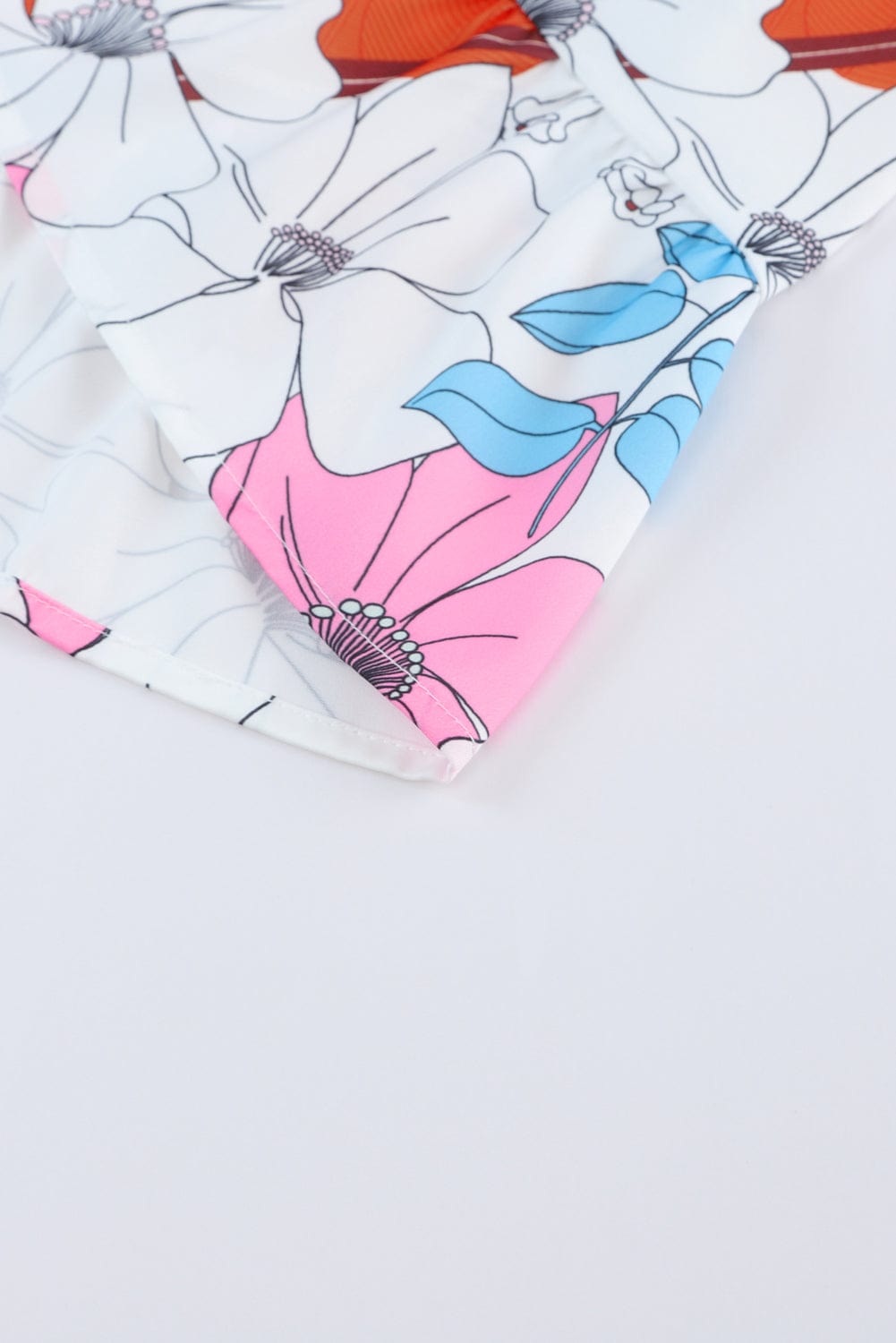 Floral Crepe Bell Sleeve Mini Dress