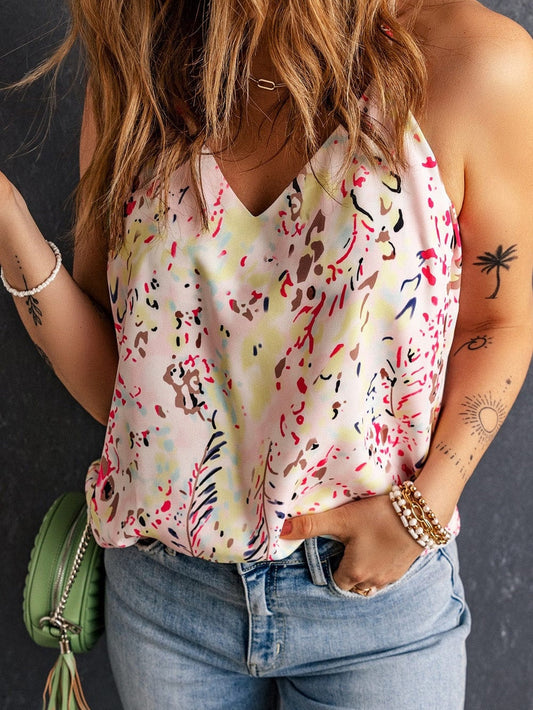 Floral Fantasy Spaghetti Strap Tank Top
