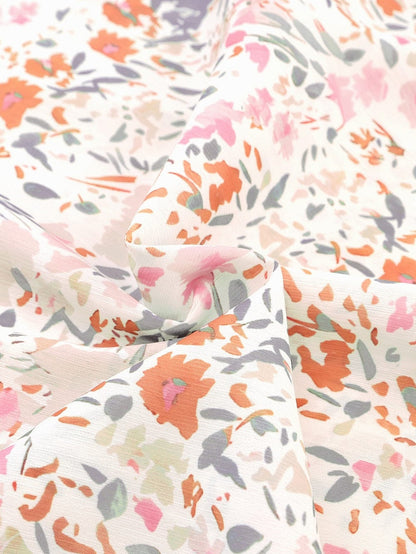 Floral Lace Accent Ruffle Sleeve Blouse