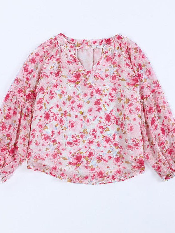 Floral Lace Chiffon Top for Girls and Women