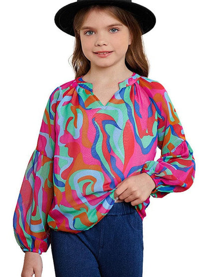 Floral Lace Chiffon Top for Girls and Women