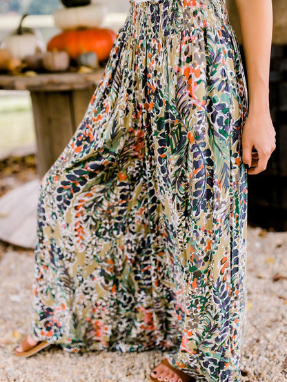 Floral Paradise High Waist Wide Leg Boho Pants