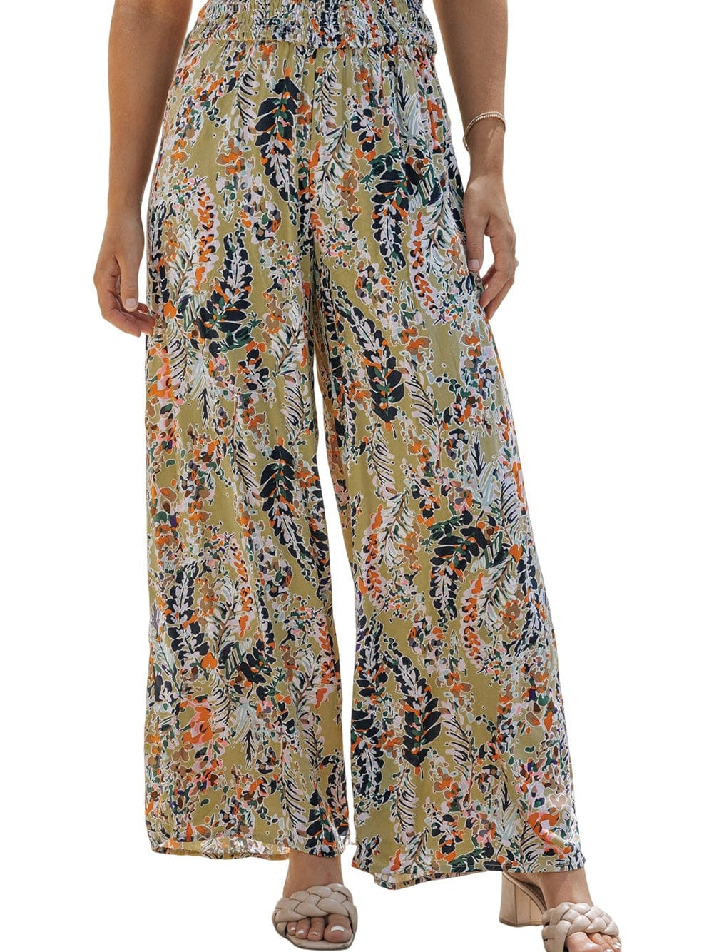 Floral Paradise High Waist Wide Leg Boho Pants