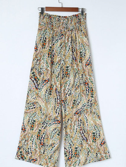 Floral Paradise High Waist Wide Leg Boho Pants