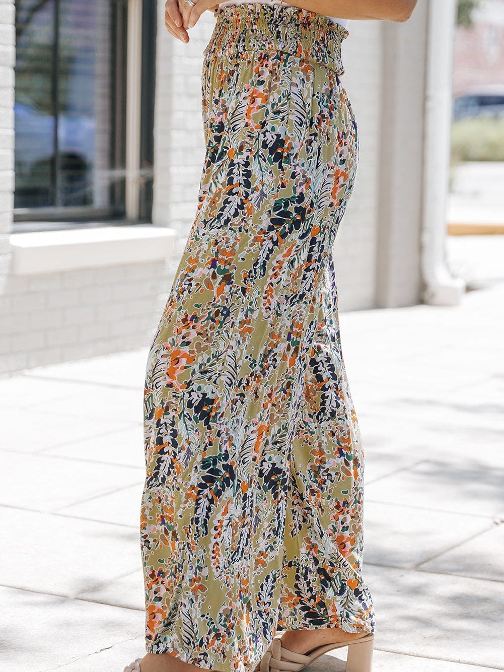 Floral Paradise High Waist Wide Leg Boho Pants