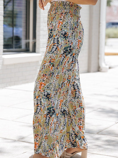 Floral Paradise High Waist Wide Leg Boho Pants