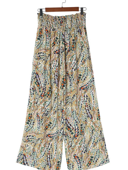 Floral Paradise High Waist Wide Leg Boho Pants
