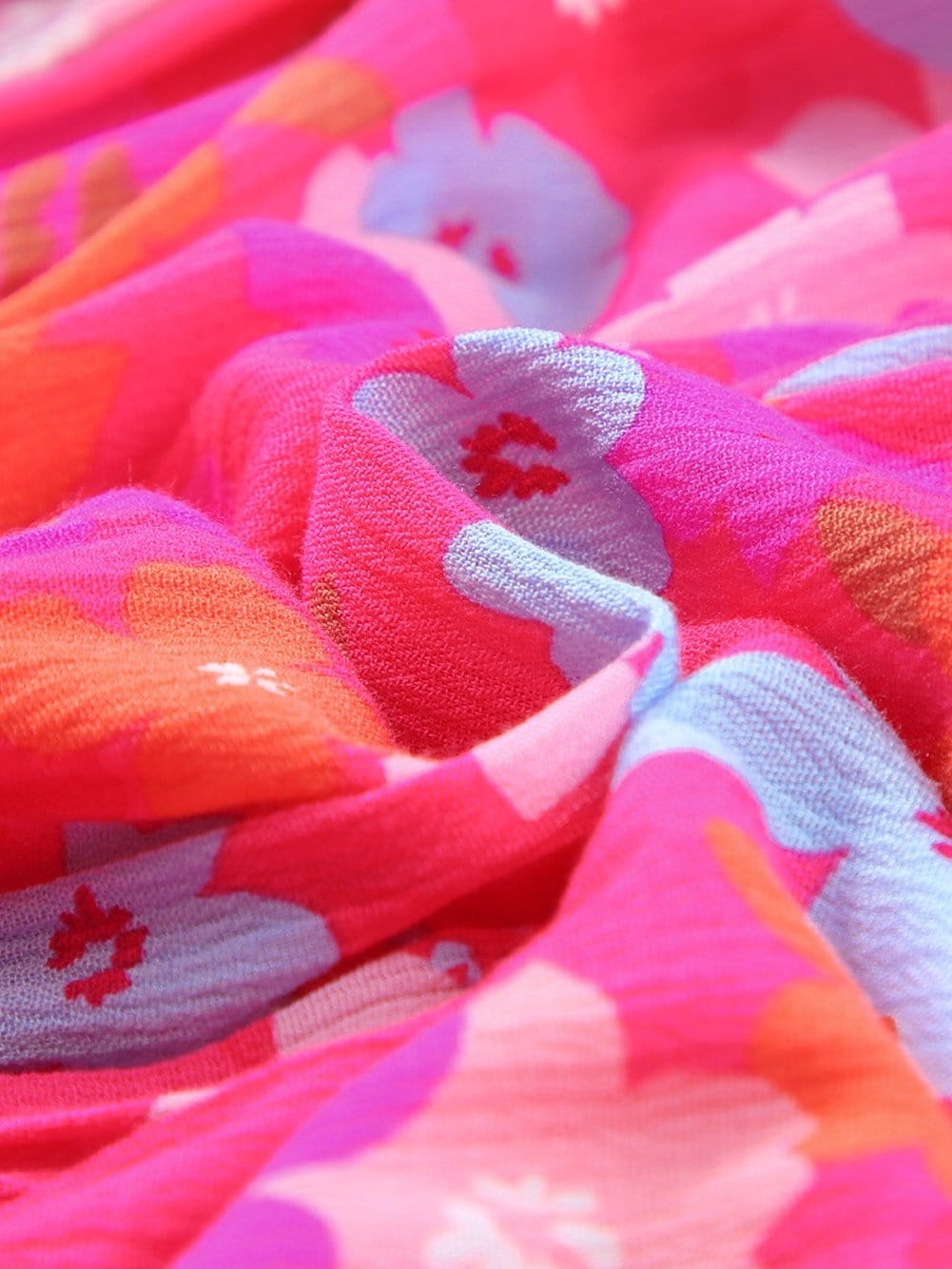 Floral Paradise Tiered Babydoll Dress with Bubble Sleeves