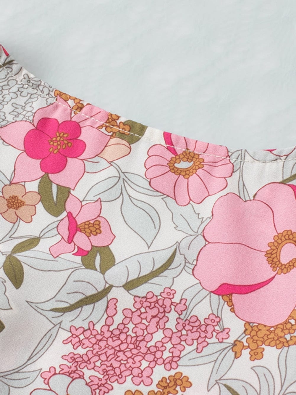 Floral Patchwork Frill Tiered Shift Dress with Vibrant Colors