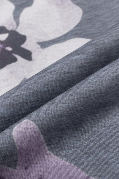 Floral Print Cut Out Bodycon Mini Dress