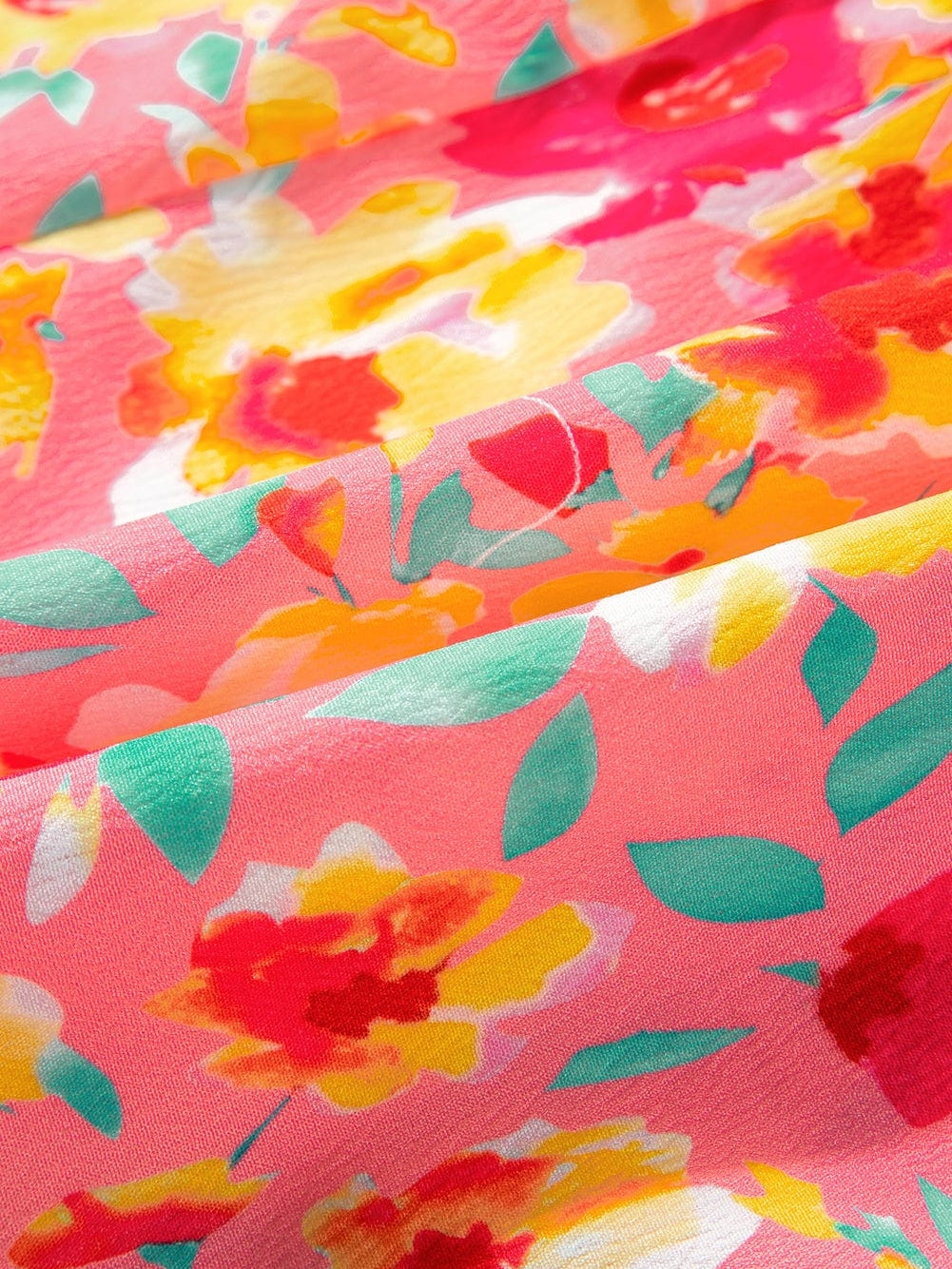 Floral Print Ruffle Sleeve Flared Mini Dress with Pockets