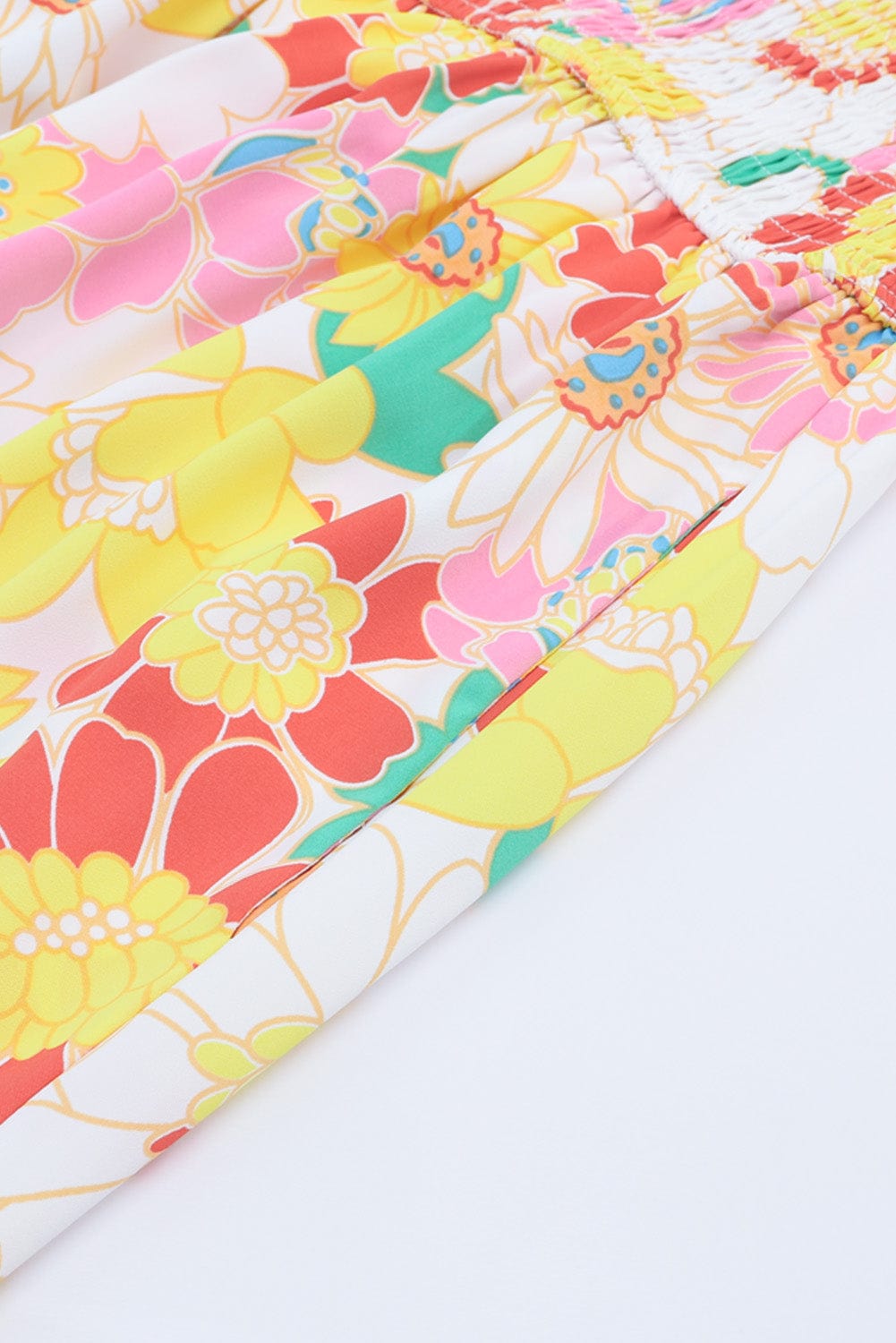 Floral Print Square Neck Wide Leg Jumpsuit for Boho Vibes