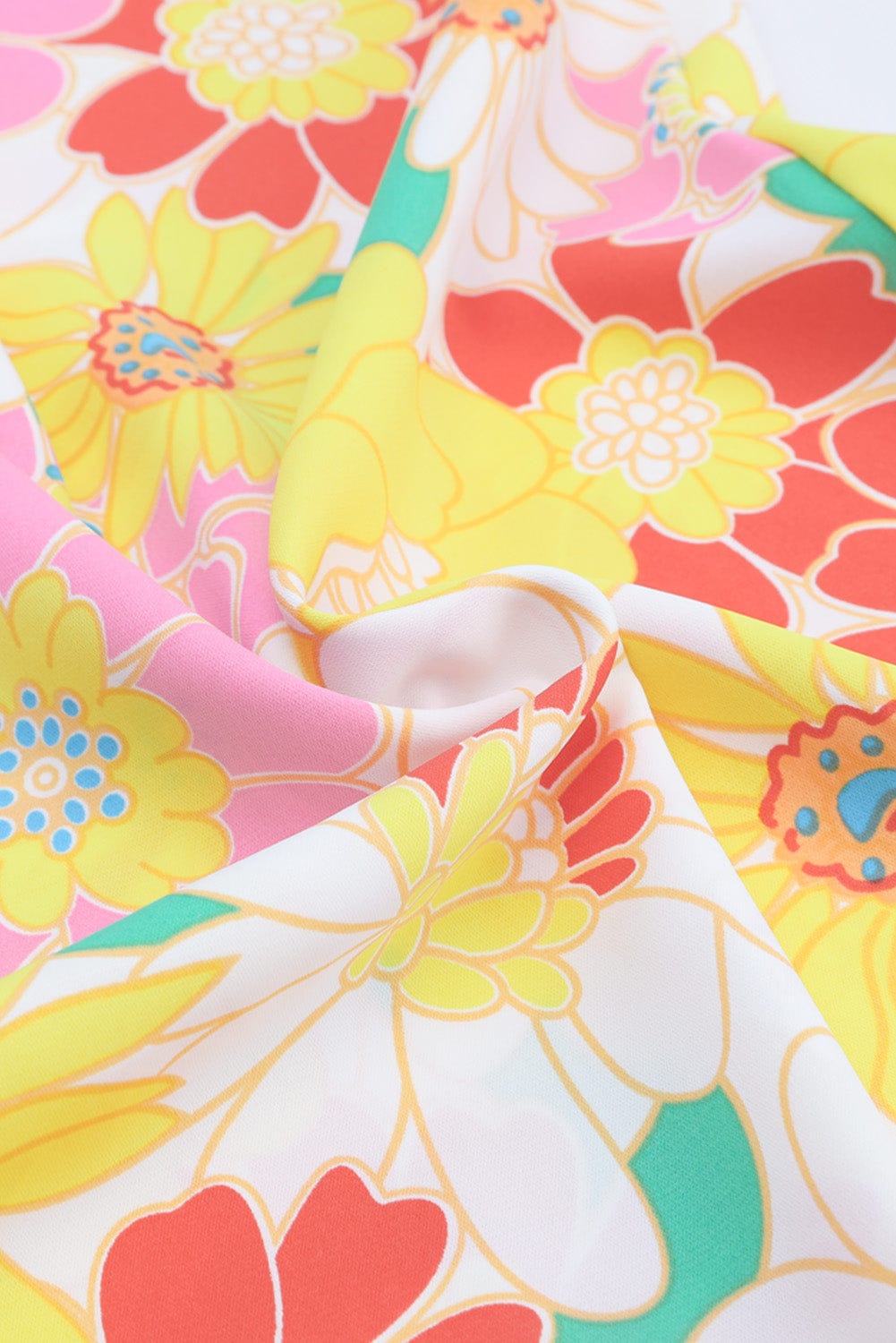 Floral Print Square Neck Wide Leg Jumpsuit for Boho Vibes