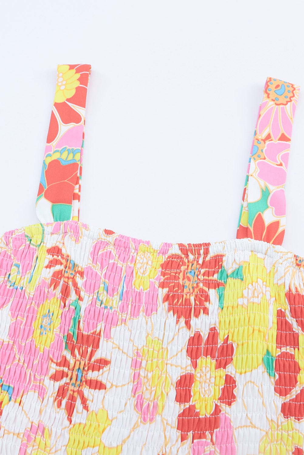 Floral Print Square Neck Wide Leg Jumpsuit for Boho Vibes