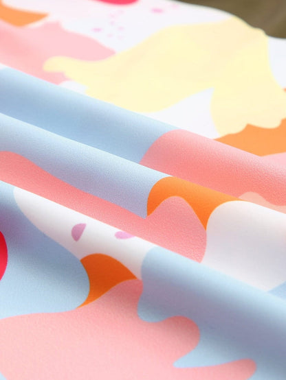 Floral Print V Neck Loose Fit Blouse for Effortless Style