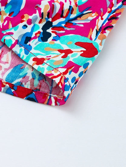 Floral Print Wrap Maxi Dress with V Neck