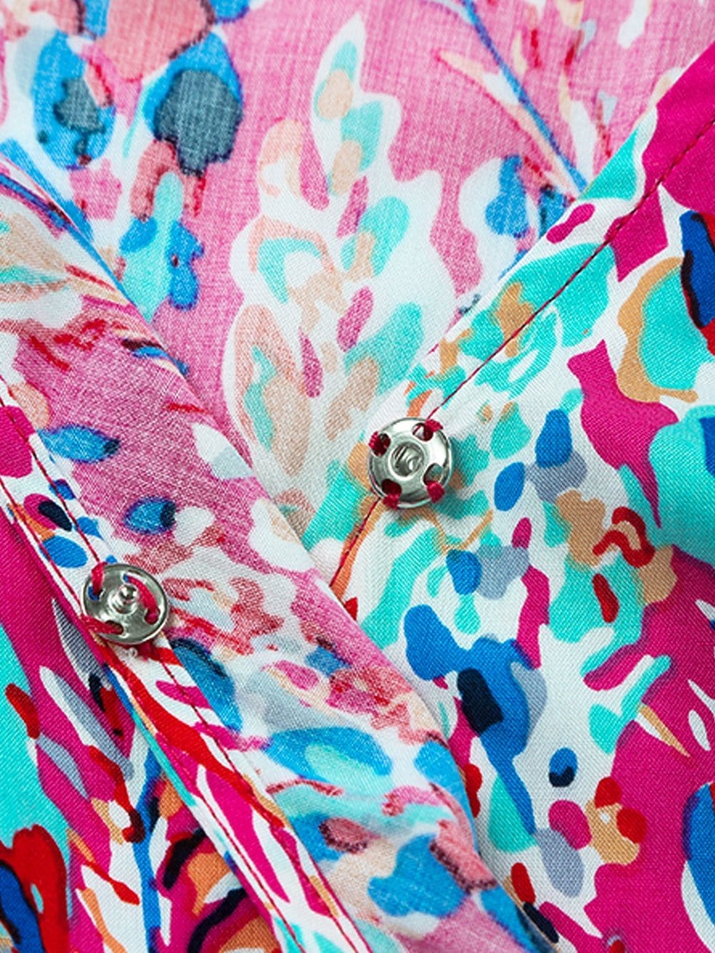 Floral Print Wrap Maxi Dress with V Neck