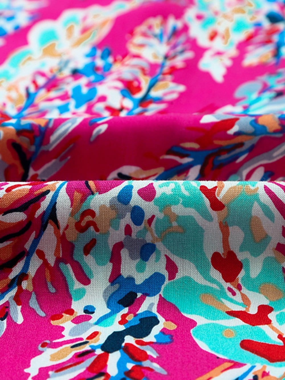 Floral Print Wrap Maxi Dress with V Neck